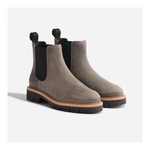 Nisolo Go-To Lug Chelsea Boot in Grey NIB